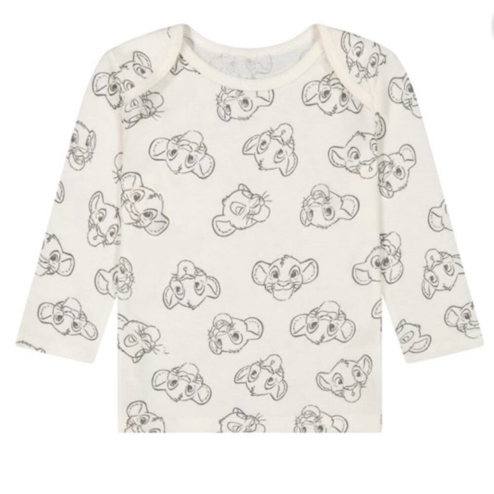 NWT Disney Baby Lion King Simba White Long Sleeve T-Shirt Size 18M